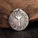 Scandinavian amulet "Runa Algiz in the Sunny Circle", 5 g, 20x22 mm