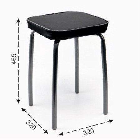Stool collapsible TF03 r black-1