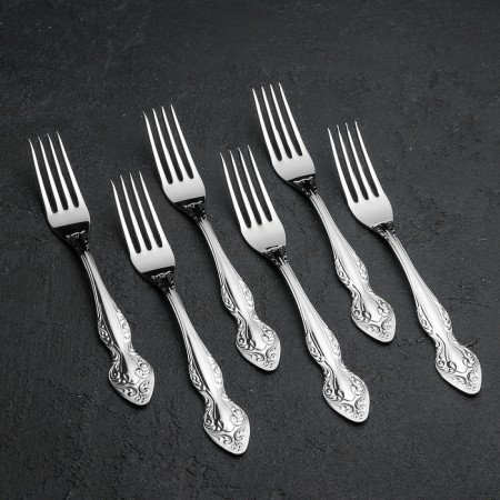 Set of cutlery "Slavyanka", 24 items, decorative box, silver color-5