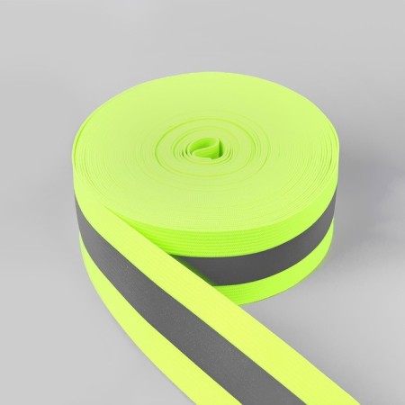 Reflective ribbon tape, 40 mm, 10 ± 1 m, light green color-1