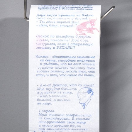 Souvenir toilet paper "jokes", 4 part, 9.5x10x9.5 cm-1