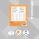 Notebook of 12 sheets in the Erichkrause Neon Classic cage, covered cardboard cover, white offset block 100%, orange