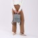 City backpack made of artificial leather with lightning, green color