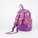 Baby backpack with zipper, external pocket, reflective strip, purple color