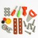 Set of builder "Suitcase" in a bag with game tools, transformers