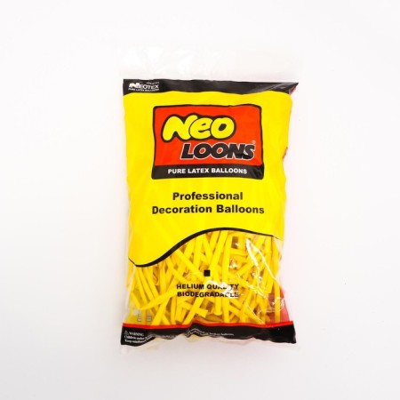 Ball for Twisting latex 150 ", standard, set 10 pcs., Yellow color-1