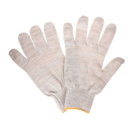Garden gloves, x/b, knitting grade 10, 5 threads, without coating, white-2
