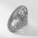 Ring Metal "Trend" cheetah, color silver, size 18