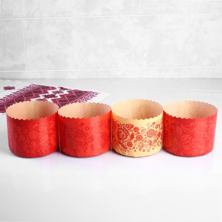 Paper form for cake "Red Easter" 110 x 85 mm, mix-2