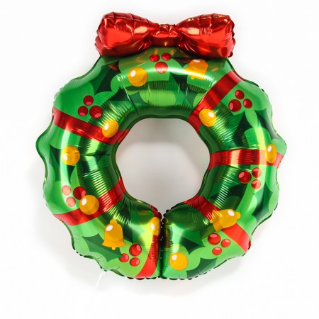 Foil ball 25 "Christmas Wreath"-1