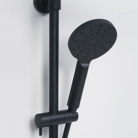 Shower system Wasserkraft A28801, tropical shower, thermostat, hand watering can, black-4