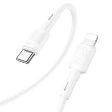 Hoco X83, Type -C cable - Lightning, 2.4 A, 1 m, data transfer, PVC, white