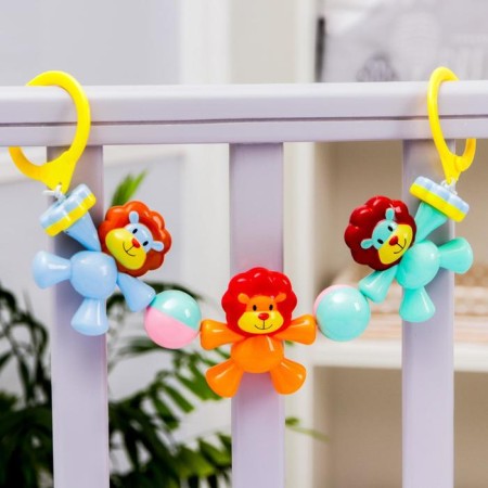 Stretching to a stroller/crib "Lion", 3 toys, color mix, crush me-2