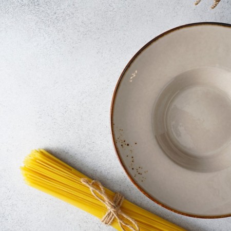 Porcelain plate for Magistro paste "Cerera", 160 ml, d = 21 cm, brown color-5