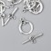 Decor Metal for the creativity of locks "Spiral" silver 2624M025 2.2x1.7 cm