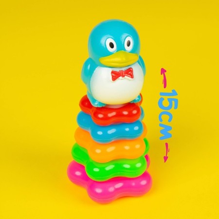 Pyramid "Penguin on the Flower", 5 rings-2