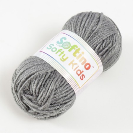 Yarn 100% acrylic "Softy Kids" 90m ± 5m 50 g Color 62 Gray-1