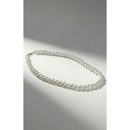 Pearl beads "Bride" ball No. 8, white color, l = 40 cm-1