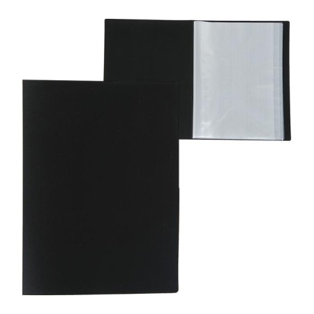 Folder with 40 A4 inserts, 500 μm, calligrata, texture "sand", black