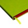 Leduced Diary A5, 140l, Cage, leatherette, elastic band, red cut, green