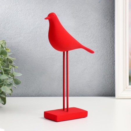 Souvenir Polystone "Bird - Long legs" Scarlet 23x17 cm