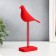 Souvenir Polystone "Bird - Long legs" Scarlet 23x17 cm