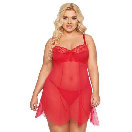 Night shirt and thongs Softline Collection Carla, Red color, XL