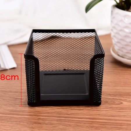 Paper block stand, large, black, mesh-1
