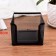 Paper block stand, large, black, mesh