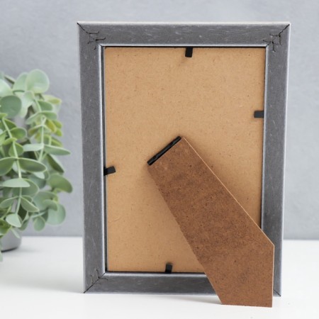 Photo frame plastic 10x15 cm "roots" beige with silver 19x14 cm-4