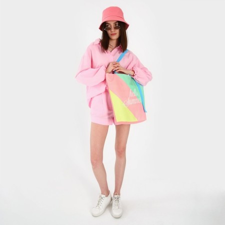 Women's beach bag "Hello Summer", 39x32 cm, pink-5