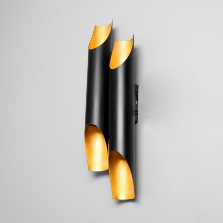 Sconces "tube" 4xgu10 35W black gold 12x6x47cm