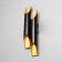 Sconces "tube" 4xgu10 35W black gold 12x6x47cm