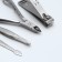 Manicure set, 8 items, in case, brown color