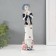 Souvenir Ceramics "Madmoiselle in a hat with a rose in the hands" Cobalt 28x7.5x8.5 cm