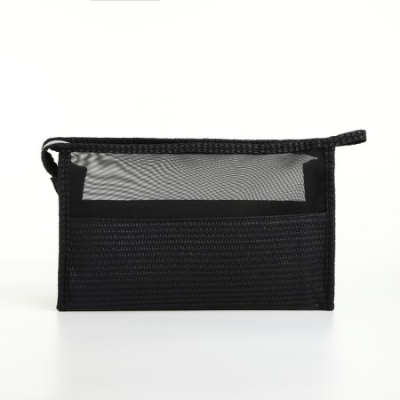 Cosmetic bag with lightning, black color-1