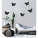 Wall -wall decor "Butterflies" 11 cm x 13 cm, black, (set 5 pcs)