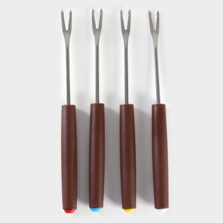 Ceramic set for Fonda Vokoan "Chocolate", 4 skewers, brown color-2
