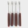 Ceramic set for Fonda Vokoan "Chocolate", 4 skewers, brown color
