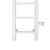 Water towel "Sanprise" Aurora P6, 200x800 mm, side connector., White matte