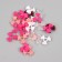 Beads for creativity plastic "Three flowers" Warm mix set 20 g 1.9x1.9x0.9 cm