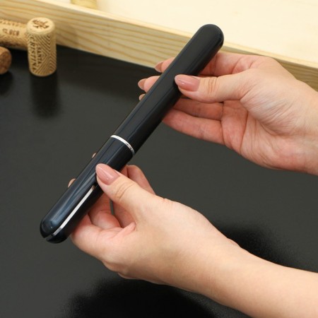 Vacuum corkscrew for wine PENL, 20 cm, black color-6