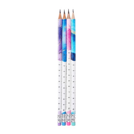 Pencil Chernographic NV with an eraser, ruler, Triangular Mix case-5