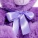 Soft toy-cords "Bear Luke", purple color, 14 cm
