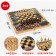 Board game 3 in 1 "Russia and America": chess, checkers, backgammon, wood, 50 x 50 cm