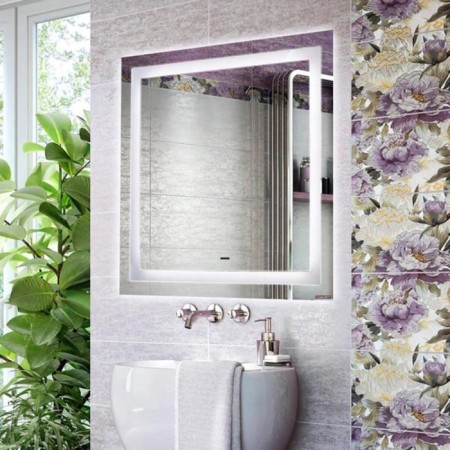 Mirror Comforty Square 90, LED lighting, contactless sensor, 90x90 cm