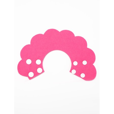Veterinary collar made of felt "chamomile", size s, fuchsia-3