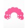 Veterinary collar made of felt "chamomile", size s, fuchsia