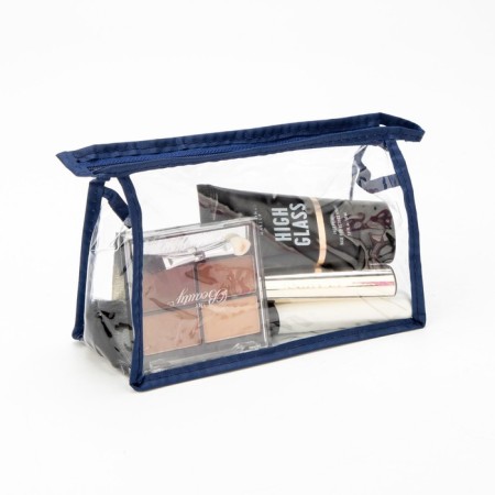 Lightning cosmetic bag, blue/transparent color-1