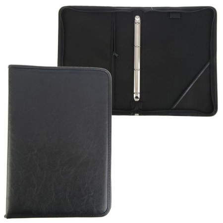Business, artificial leather, 360 x 260 x 30 mm, with a ring mechanism 4, 6l32 "Light", black